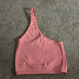 Coral off the shoulder tank top